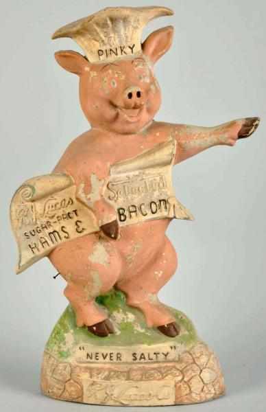 Appraisal: Hard Rubber Lucas Selected Hams Bacon Figure Description s Original