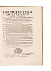 Appraisal: VITRUVIUS POLLIO MARCUS L'Architettura di Vitruvio Libri Dieci Italian translation