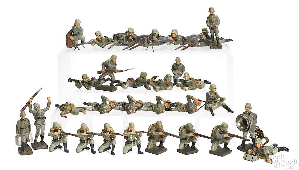 Appraisal: Lineol painted composition soldiers Lineol painted composition soldiers thirty pieces