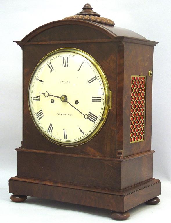 Appraisal: Good mahogany double fusee bracket clock the back plate and