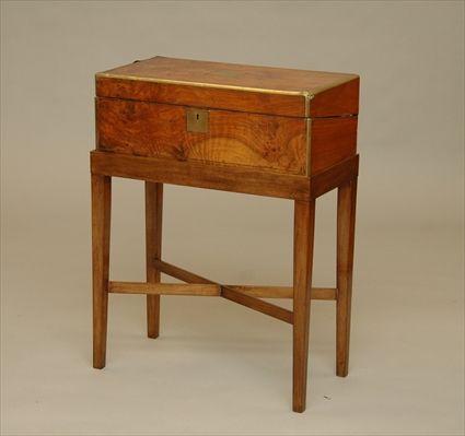 Appraisal: Mahogany Writing Box on Stand