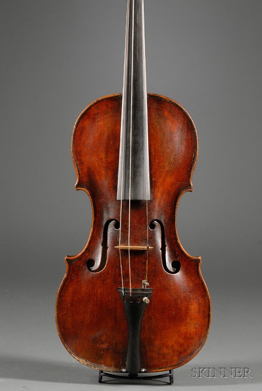 Appraisal: Tyrolean Violin c labeled JACOBUS STAINER IN ABSAM length of