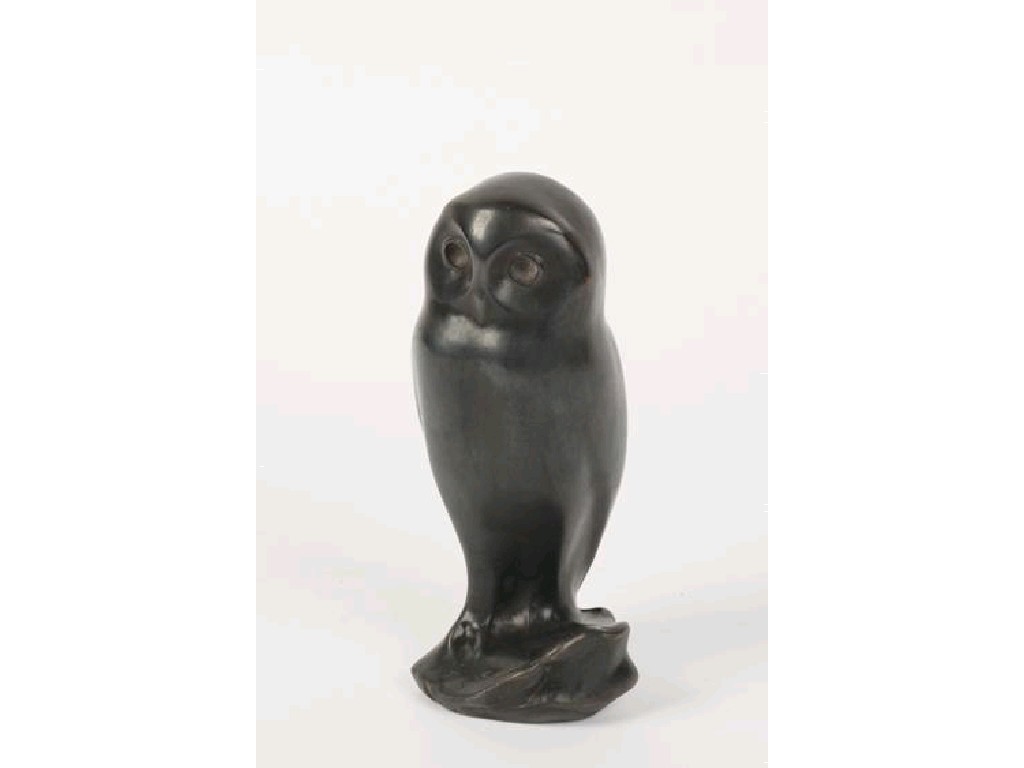 Appraisal: FRANCOIS POMPON A CAST BRONZE SCULPTURE of a stylised owl