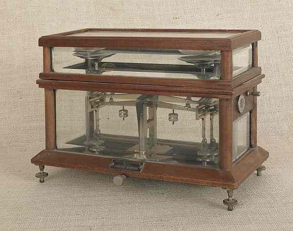 Appraisal: Cased balance scale th c by Henry Troemner h w