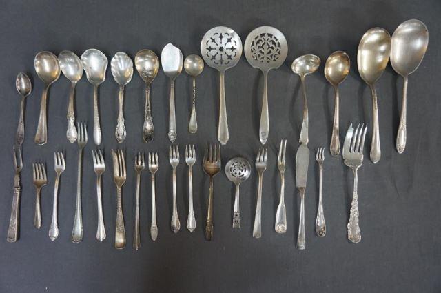 Appraisal: Vintage Silverplate Flatware Servers - pieces of vintage 's- 's