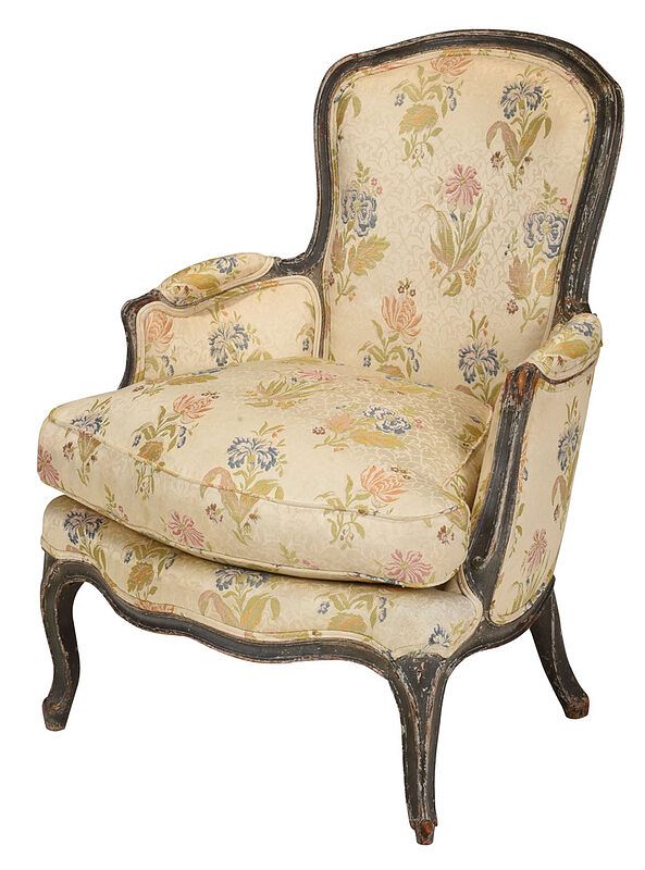 Appraisal: Louis XV Carved and Painted Bergere French late th century