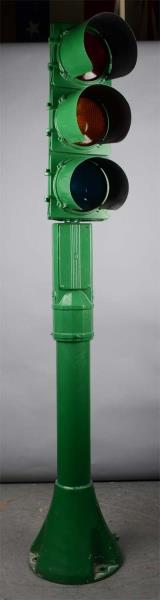 Appraisal: Electric Marbelite Street Light Signal Green painted cast iron base