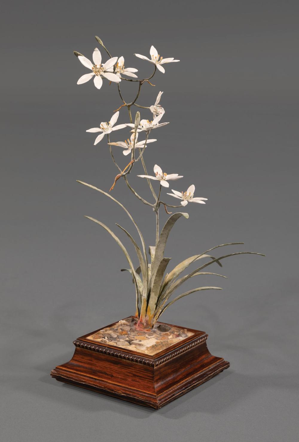 Appraisal: Joseph Bonhage American New Orleans - Wildflowers painted metal and