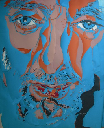 Appraisal: EDITH SIMON SCOTTISH - BLUE BEARD Scalpel painting in six