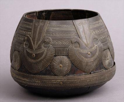 Appraisal: INDIAN BRASS-BOUND GRAIN MEASURE in in diam Provenance The Collection