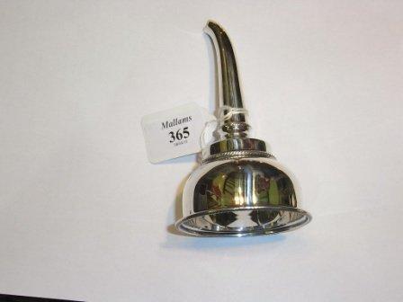 Appraisal: AN ELIZABETH II SILVER WINE FUNNEL Birmingham long