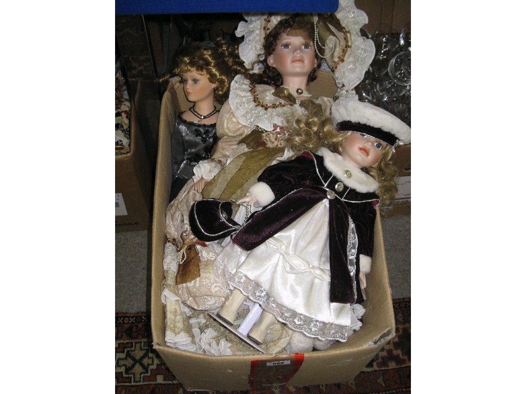 Appraisal: Box of modern dolls