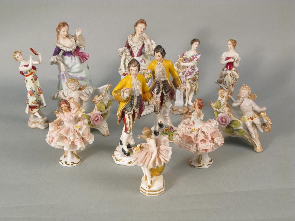 Appraisal: A collection of twenty-one pewter figures including Queen Elizabeth I