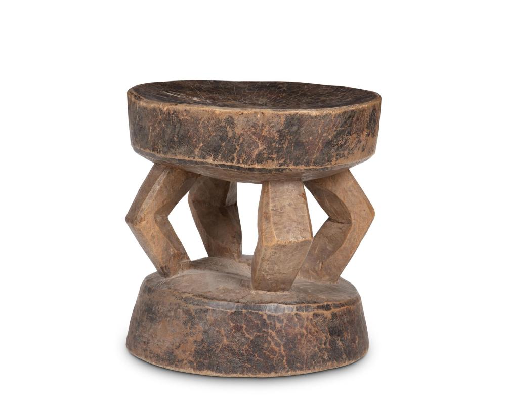 Appraisal: A Malian carved wood stool th Century Dogon people Mali