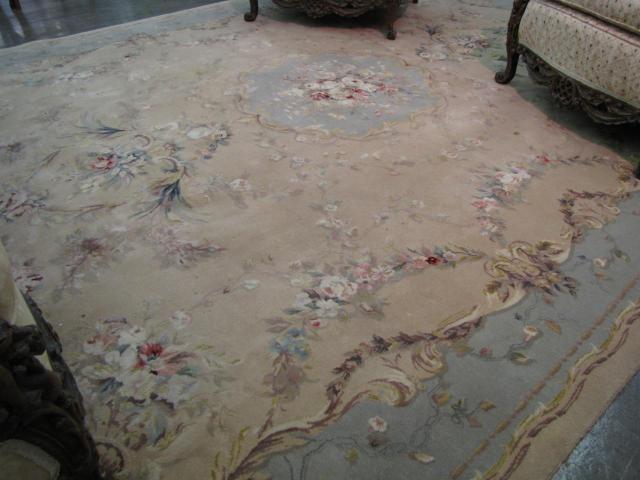 Appraisal: Aubusson style room size rug ' '' x ' ''