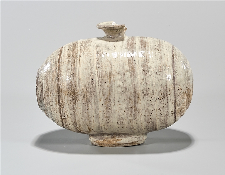 Appraisal: Korean glazed wine vessel x x approx Condition rim damage