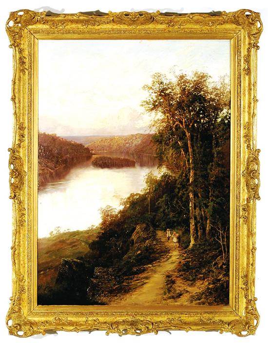 Appraisal: William Charles Piguenit Australian - LANE COVE RIVER FROM CLIFFS