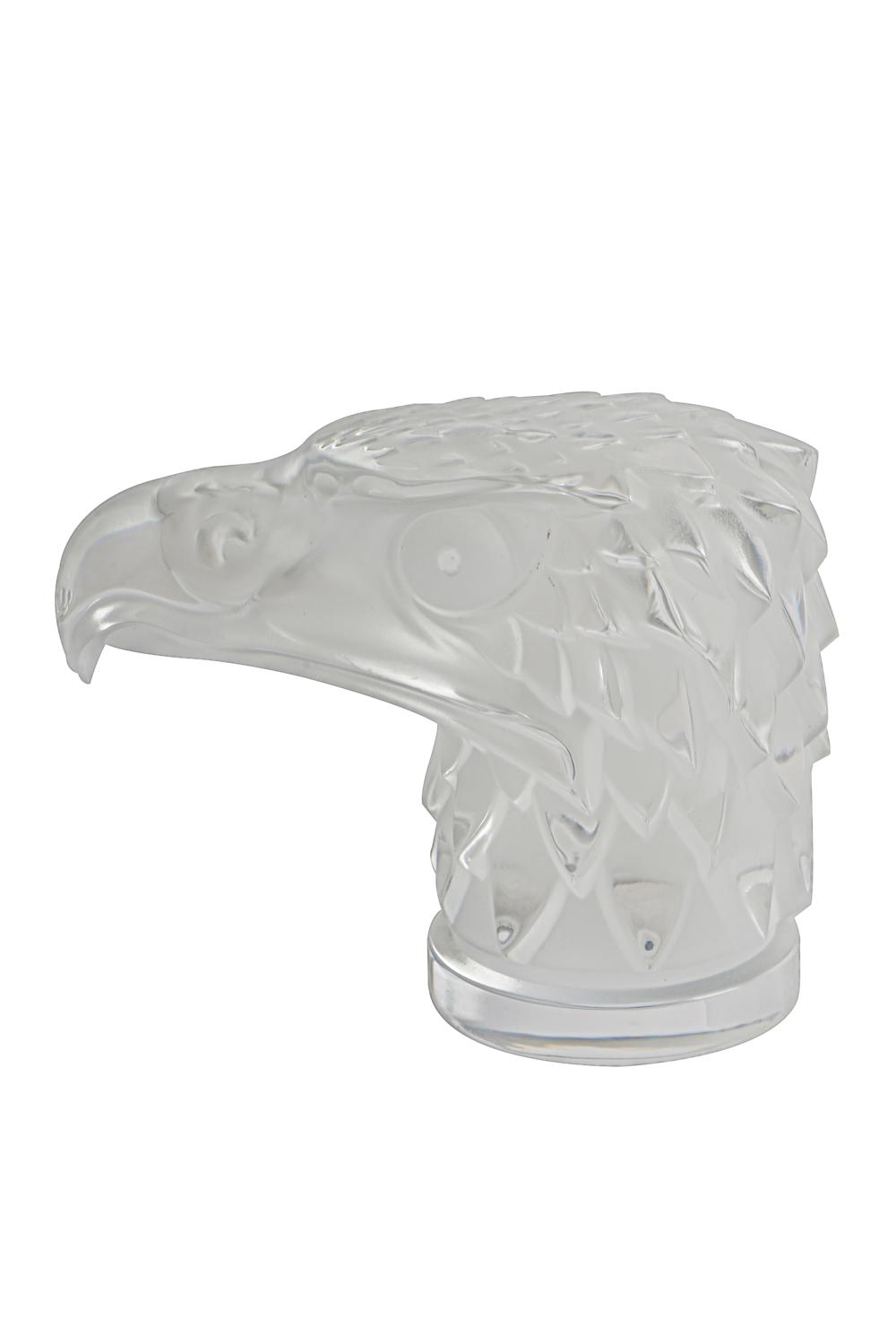 Appraisal: LALIQUE GLASS EAGLE MASCOTsigned Lalique France to underside Condition with