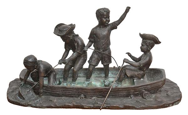 Appraisal: DAVID BROMLEY BORN Rowboat cast bronze DAVID BROMLEY BORN Rowboat