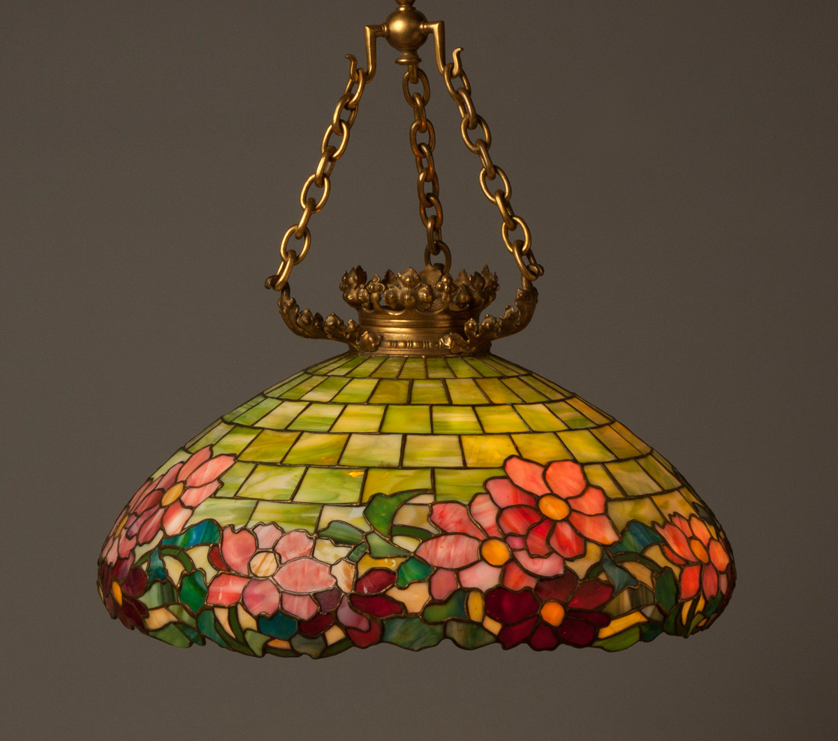 Appraisal: Duffner Kimberly Leaded Glass Hanging Fixture