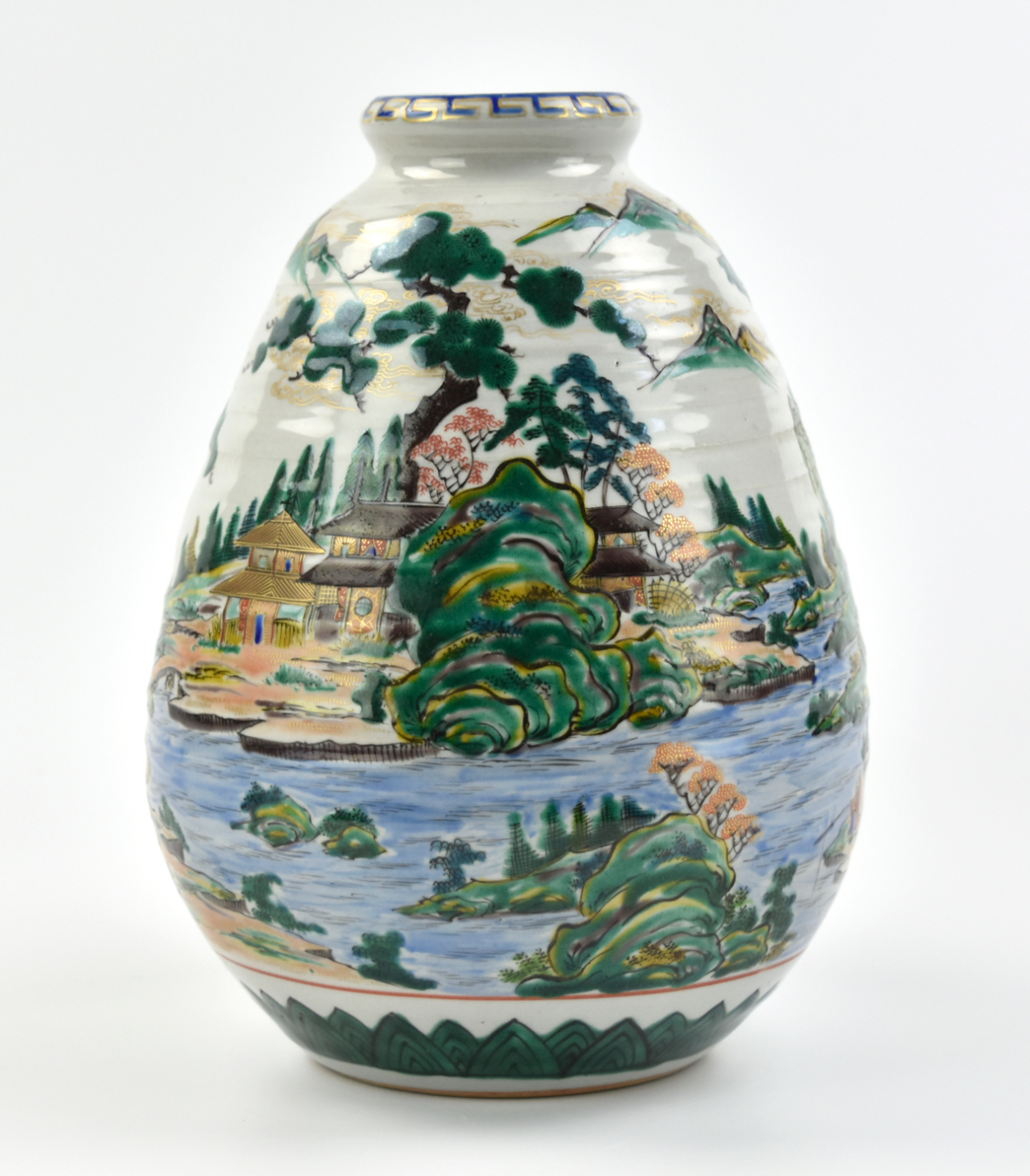 Appraisal: Japanese th C a beautiful vase painted with landcape H