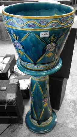 Appraisal: Minton Secessionist Art Noveau Jardiniere and stand overall height cm