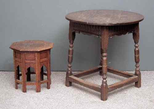 Appraisal: An old oak circular occasional table of th Century design