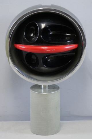 Appraisal: GUASTI Marcello Midcentury Chrome and EnamelAbstract Sculpture Stamped signature and