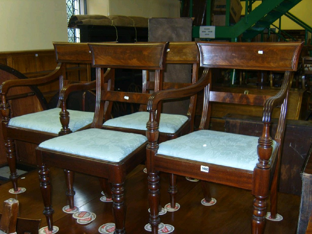 Appraisal: A set of early th century mahogany spade back dining