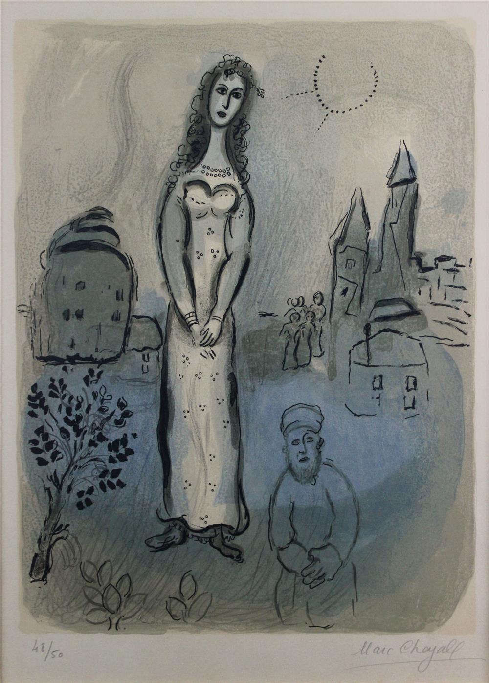 Appraisal: MARC CHAGALL FRENCH RUSSIAN - ESTHER Lithograph in colors x