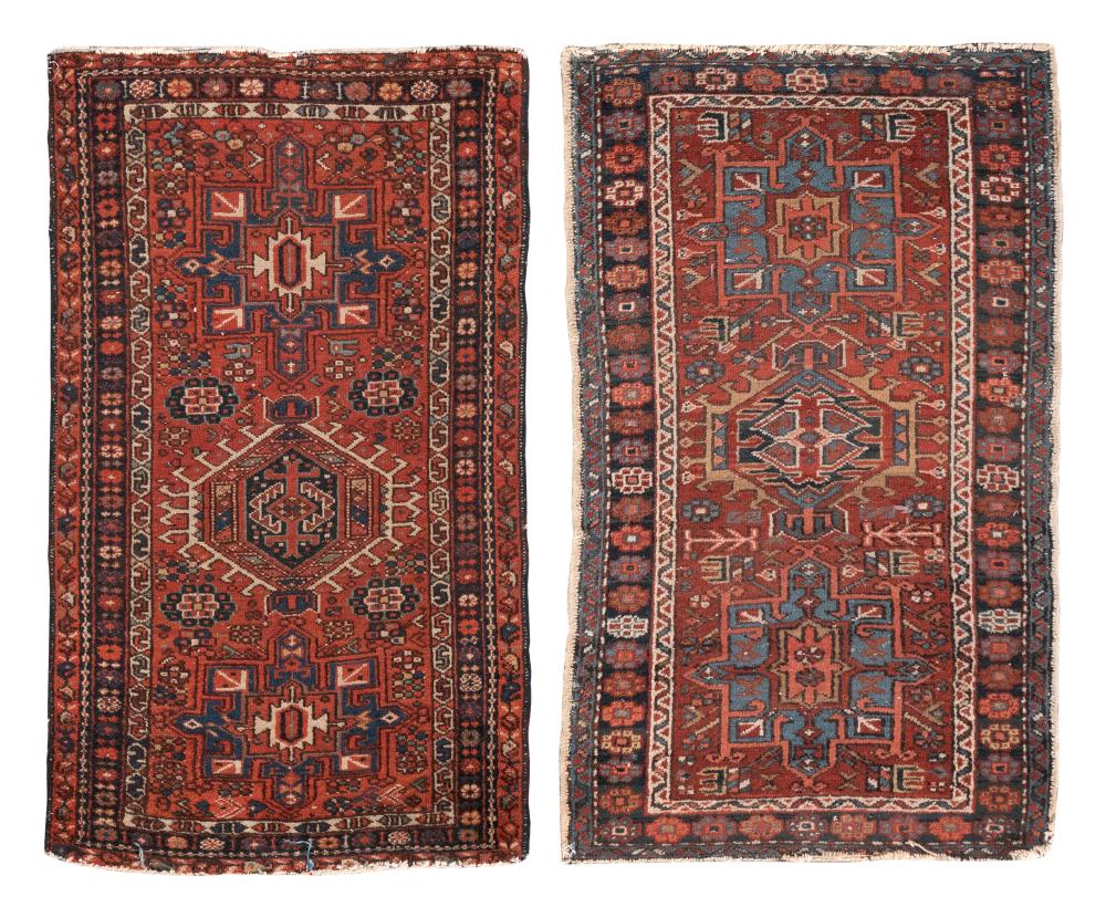 Appraisal: TWO KARAJA RUGS X AND X FIRST HALF OF THE