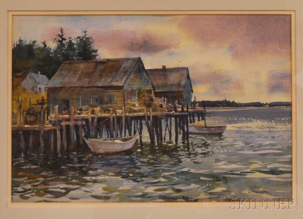 Appraisal: Paul Strisik American - Maine Wharf Signed P Strisik l