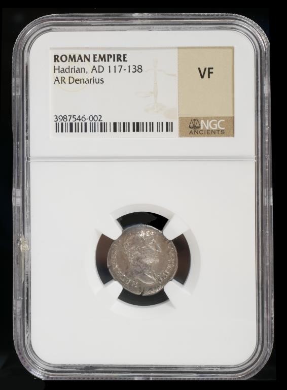 Appraisal: Roman Empire Hadrian AD - AR Silver Denarius NGC Ancients