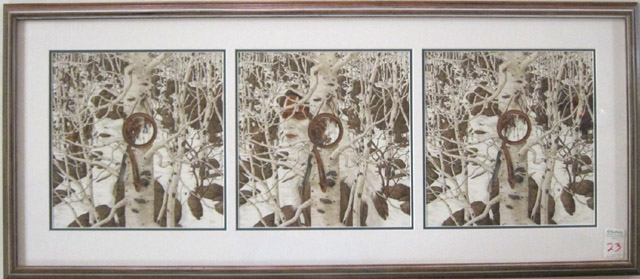 Appraisal: BEV DOOLITTLE THREE OFF-SET LITHOGRAPHS California born A triptych titled