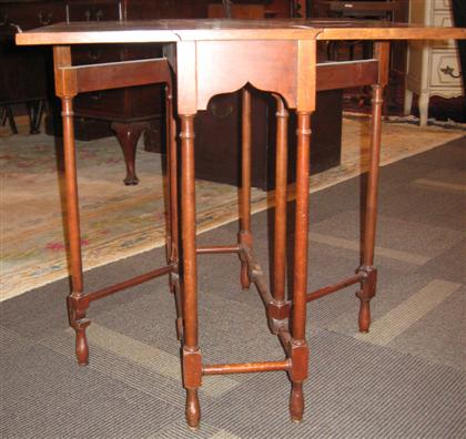 Appraisal: Walnut diminutive gateleg table th century