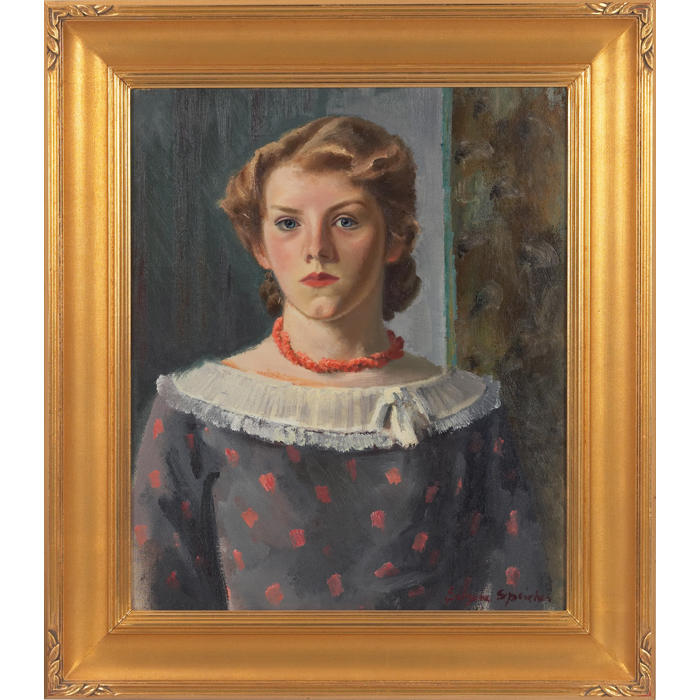 Appraisal: Eugene Edward Speicher American - ''Girl in a Coral Necklace