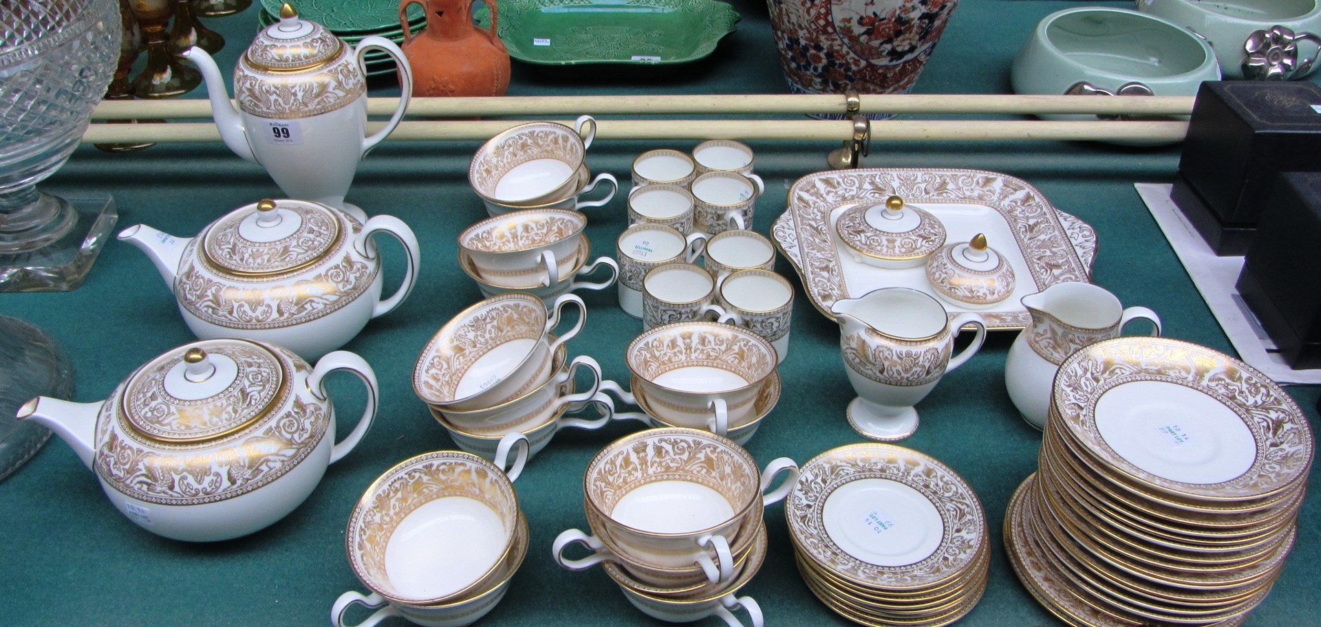 Appraisal: A Wedgwood part coffee and tea service decorated in the