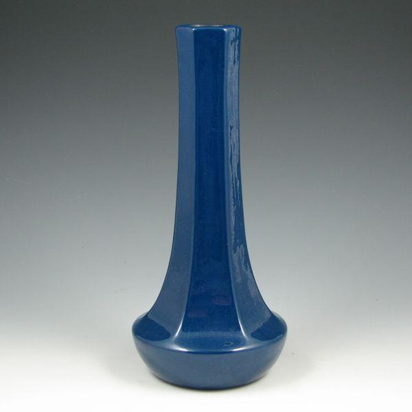 Appraisal: Peters Reed Wilse Blue hexagonal vase Unmarked Mint tall