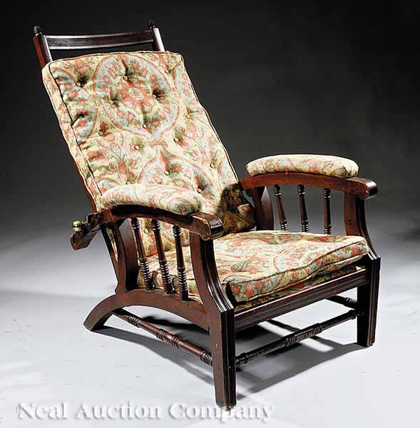 Appraisal: An American Carved Mahogany Chair late th c probably Allen