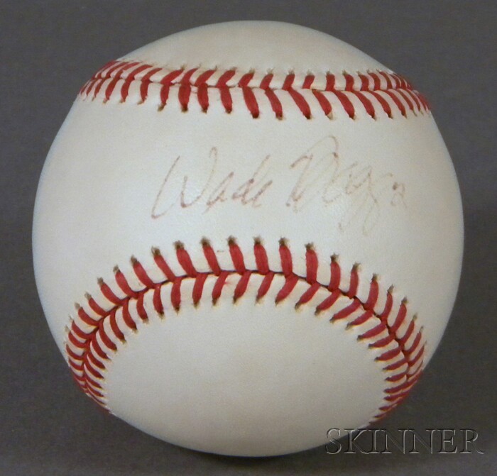 Appraisal: Boston Red Sox Wade Boggs Autographed Baseball signed in ink