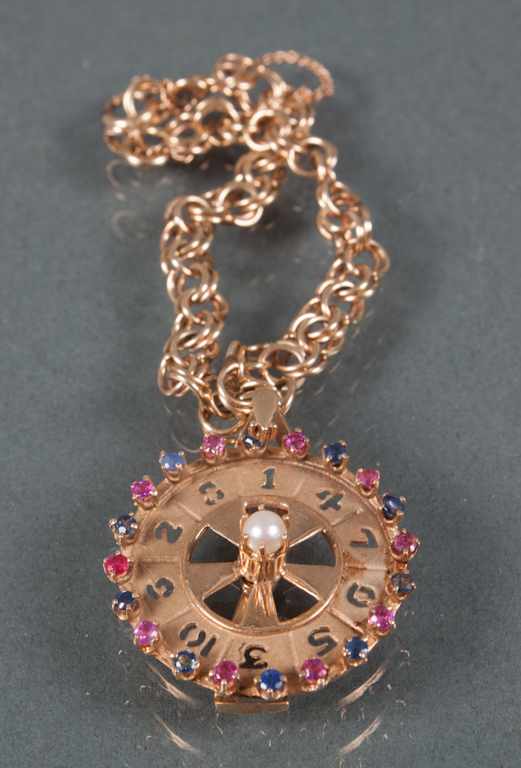 Appraisal: Lady's K gold bracelet with a K gold pink ruby