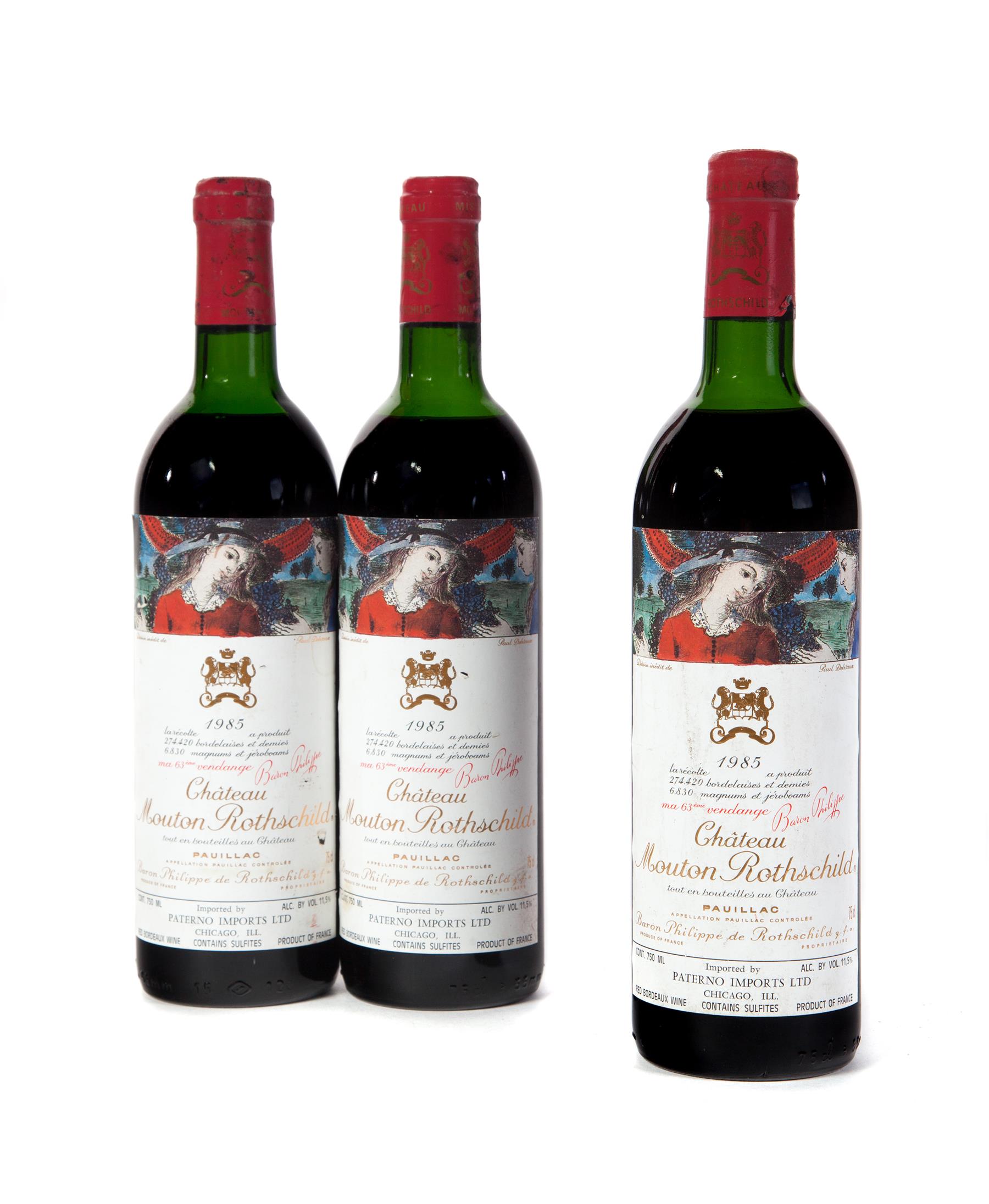 Appraisal: CHATEAU MOUTON ROTHSCHILD Pauillac bottles ml