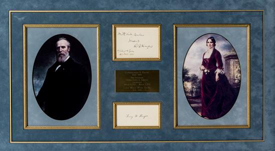 Appraisal: Sale Lot PRESIDENTS HAYES RUTHERFORD B AND LUCY Fragment of