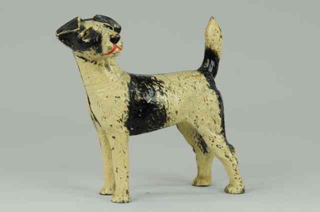 Appraisal: FOX TERRIER DOORSTOP Very unusual full figured terrier with long