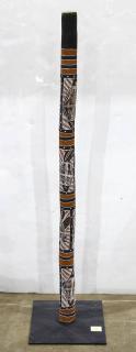 Appraisal: Papa New Guinea paint decorated didgeridoo Papa New Guinea paint