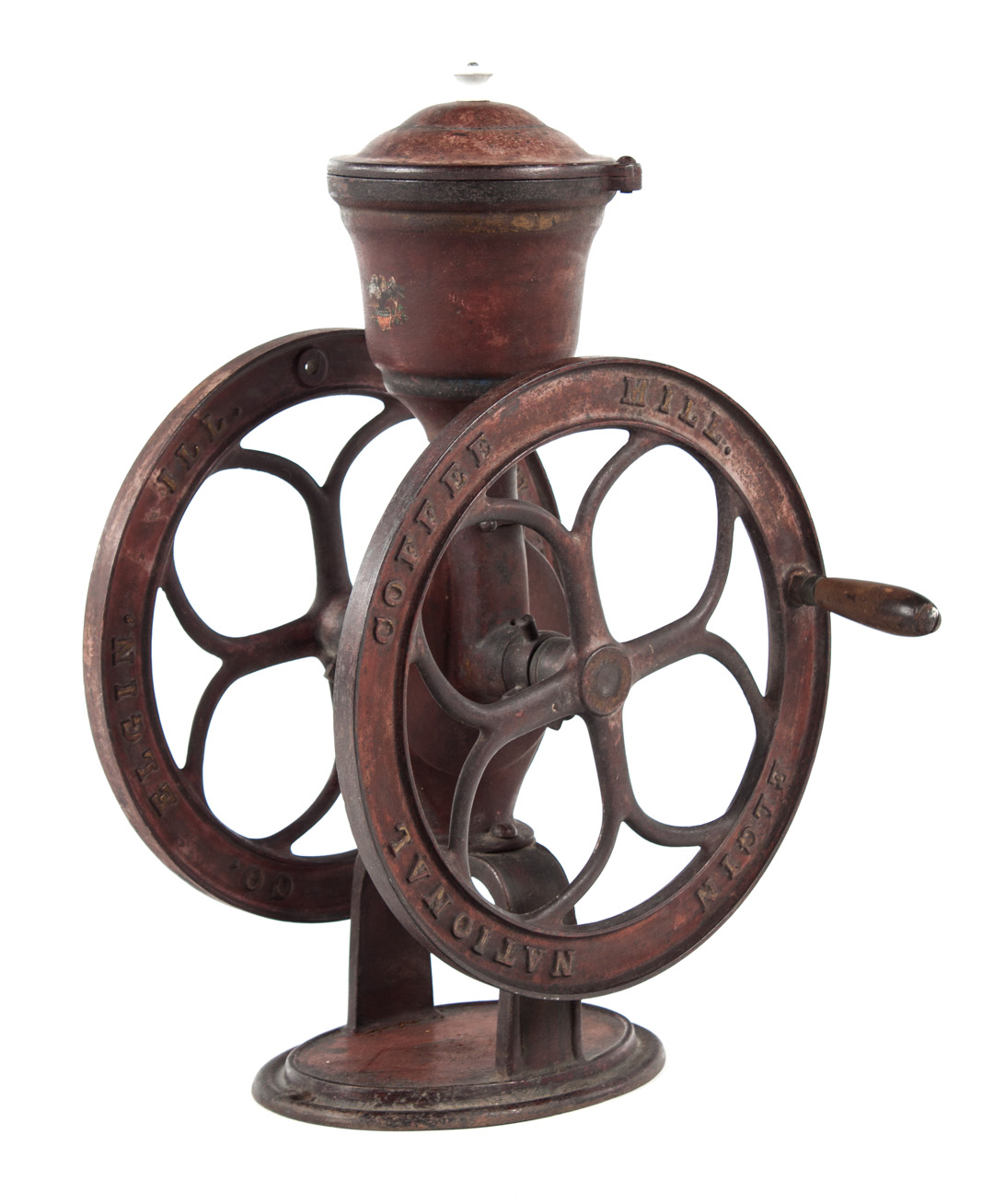 Appraisal: Cast iron National Coffee Mill late th century in wheels