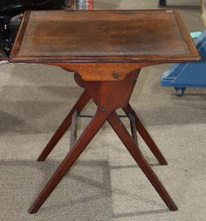 Appraisal: English campaign style folding coaching table th century having a