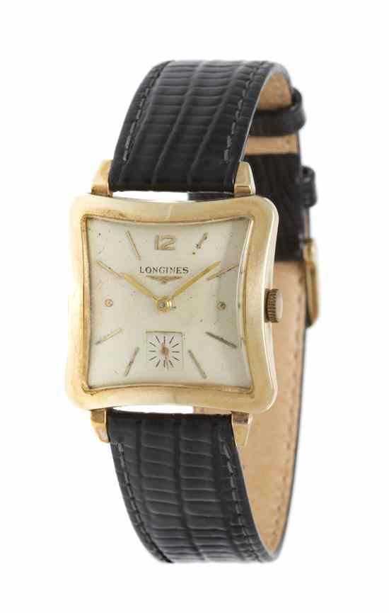 Appraisal: A Karat Yellow Gold Wristwatch Longines Circa x case dimensions