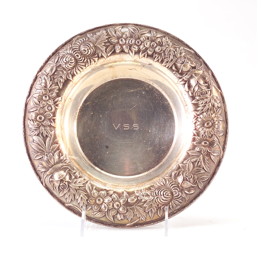 Appraisal: S Kirk Son sterling repousse bowl monogrammed VSS t o