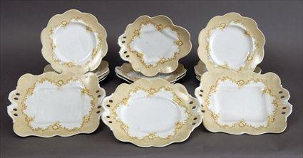 Appraisal: English Ironstone Part Dessert Service Consisting of ten dessert plates